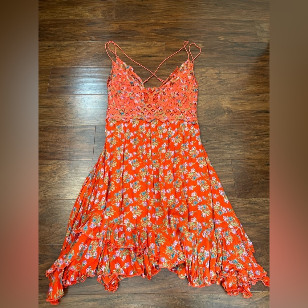 Free People Adela Floral Swing Dress Size S